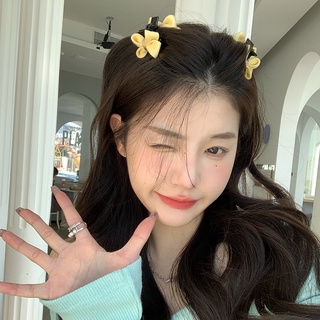 คลิปหนีบ รูปวาฟเฟิล ประดับโบว์ แบบสองชั้น ขนาดเล็ก แฟชั่นสไตล์เกาหลี