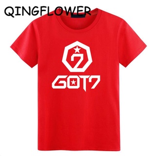 เสื้อยืดผ้าฝ้าย kpop logo 2022 เสื้อยืดสีแดง เสื้อฤดูร้อนs T-shirt เสื้อยืดสีแดง เสื้อฤดูร้อน round neck print golden w