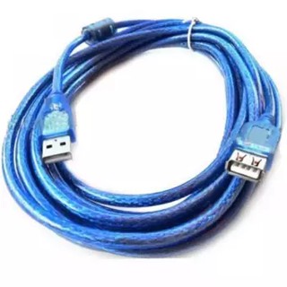 สาย USB AM/AF ต่อยาว 5m ( สีฟ้า )