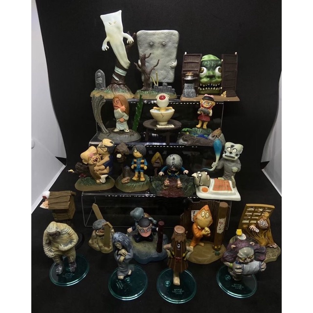 🔥 Gegege no Kitaro Figure (Shokugan) Kabaya Gegege no Shigeru Yokai Emaki set 19 Figures Rare