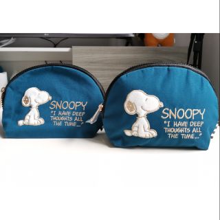 Snoopy Peanuts Bag กระเป๋าใส่คสอ.หรือของเบ็ดเตล็ด​สีกรม