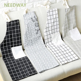 Needway ผ้ากันเปื้อนผ้าฝ้ายผ้าลินินสําหรับทําอาหารเชฟเบเกอรี่ 1 ชิ้น