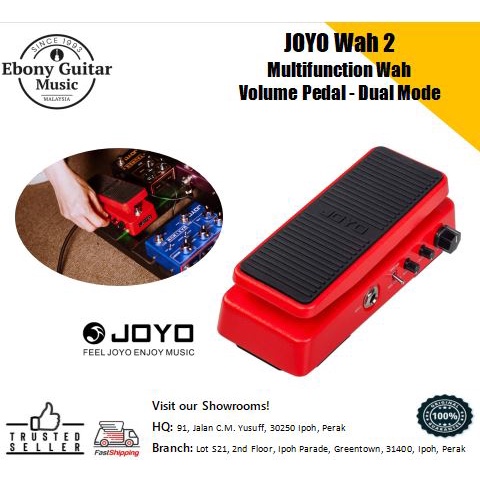 Joyo Multifunction Wah Volume Pedal - Q Control - Dual Mode (WAHII / WAH II/ WAH 2 / WAH2)