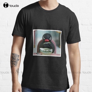 เสื้อยืด ผ้าฝ้าย พิมพ์ลาย Pingu The Penguin Angry Noot สไตล์ฮาวาย สําหรับผู้หญิง และผู้ชายS-5XL