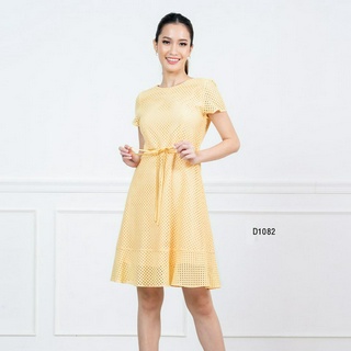 AMILA Dress AM-D1082 ราเชลเลช แขนสั้น IGPU22-12