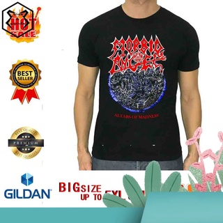 Chonghaijia S-4XL เสื้อยืดโลหะแขนสั้นพิมพ์ลาย Big Morbid Angel Altars