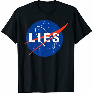 เสื้อยืด แขนสั้น พิมพ์ลายทฤษฎีสมคบคิด Lies Flat Earth Woke Truth Fun