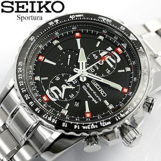 Seiko Sportura Pilot Alarm Chronograph Sapphire รุ่นSNAE95P1