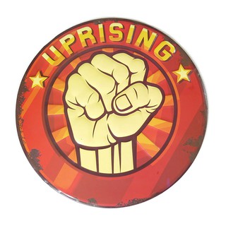 ป้ายสังกะสีวินเทจ Uprising (ปั๊มนูน)