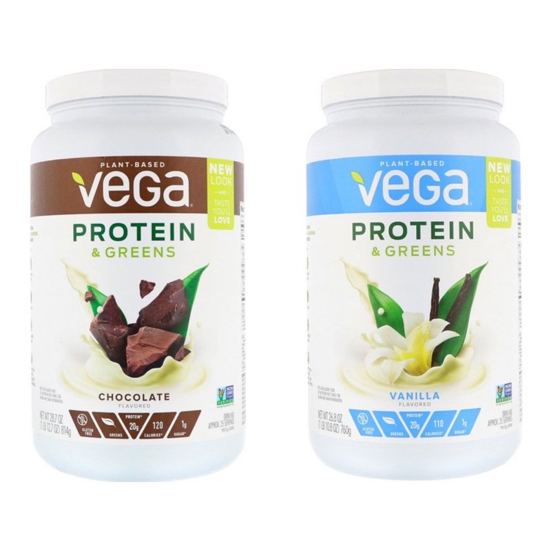 💁‍♀️Pre order🌟🌟🌟 Vega, Protein & Greens, Chocolate Flavored, 1.8 lbs (814 g)🇺🇸