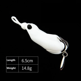 1 ชิ้นตกปลากบ Lure 5 ซม./10g 6.5 ซม./15g เหยื่ออ่อน Trough Hook Topwater Swimbait Bass Tackle