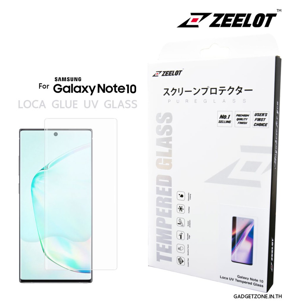 ZEELOT UV TEMPERED GLASS Galaxy note10+แบบเต็มหน้าจอ