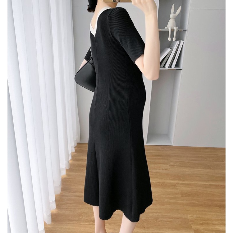 (ให้นมได้ ) ชุดเดรสคลุมท้องสไตล์เกาหลี ด้านหน้ามีซิปซ่อน  AA3890 ราคา ถูกที่สุด ดีลบีเคเค แกลเลอรีภาพที่ 4