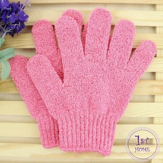 ถุงมือขัดผิวอาบน้ำ ถุงมืออาบน้ำ ขจัดเซลล์ผิวเก่า พร้อมส่ง Glove-style bath towel
