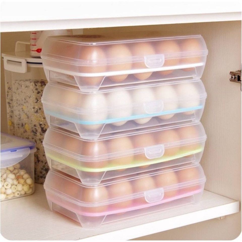 🐣กล่องเก็บไข่อเนกประสงค์ มี（15ช่องและ24ช่อง）กล่องใส่ไข่กันแตกน้ำหนักเบาพกพาได้สะดวกสบาย ทนทาน🐣 #C-0002