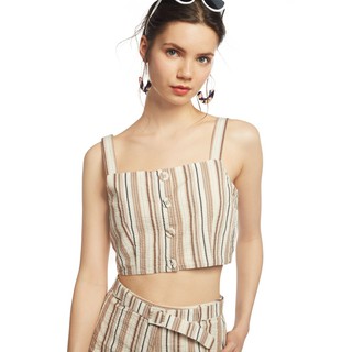 OVS Top With Striped Spaghetti Straps