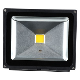 Outside spotlights LED FLOODLIGHT SP 30W WARMWHITE ALUMINIUM/GLASS MODERN BLACK SQUARE External lamp Light bulb ไฟสปอทไล