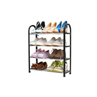 （SS） [ Stainless Shoe Rack ] ชั้นวางรองเท้าสแตนเลส ที่วางรองเท้า 4 ชั้น