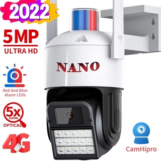 Nanotech PTZ WiFi กล้อง IP 1080P 4G 5MP5Zoom ไร้สาย WiFi การเฝ้าระวังกล้อง AI มนุษย์ติดตามกล้อง2-Way Audio Full สี Night