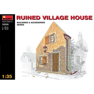 โมเดลอาคารจำลอง MiniArt 1/35 MI35520 Ruined Village House