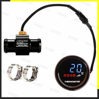 Motorcycle KOSO Round Water Temperature Meter With Sensor Adapter For Yamaha NMAX 155 XMAX Universal