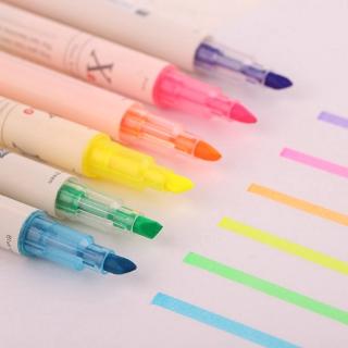 ปากกามาร์กเกอร์ไฮไลท์สีรุ้ง 6 สี