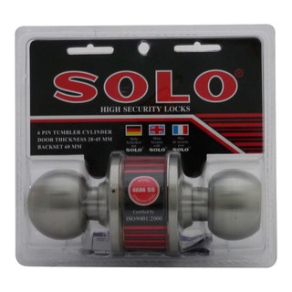 ลูกบิดโรงแรม SOLO 6686SS หัวกลม สีสเตนเลส SOLO 6686SS SS HOTEL KNOB