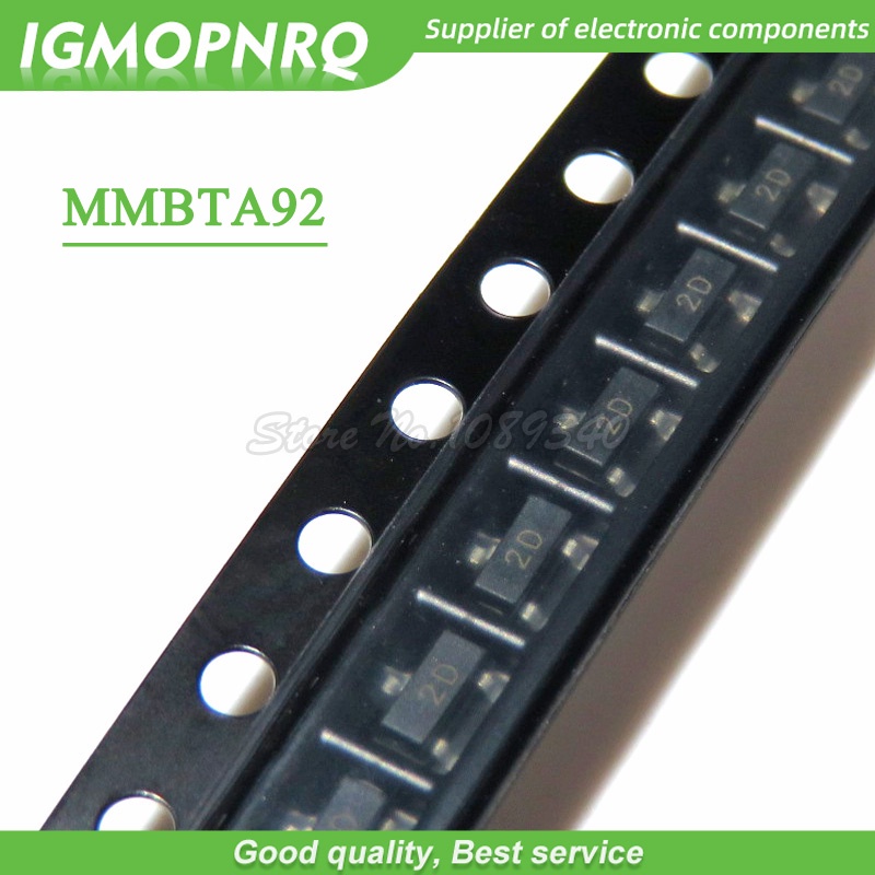 MMBTA92LT1G 2D ชิ้น 100 MMBTA92 SOT23-3 500mA 300V PNP Bipolar ทรานซิสเตอร์ - BJT ta -