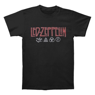 [S-5XL]เสื้อเชิ้ต Gildan | โลโก้ Led Zeppelin และสัญลักษณ์ Zoom