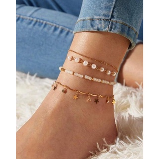 star Anklet set (3pcs.) เซตข้อเท้า 3 ชิ้น setนี้ สวย น่ารักมากเลยค่ะ❤️