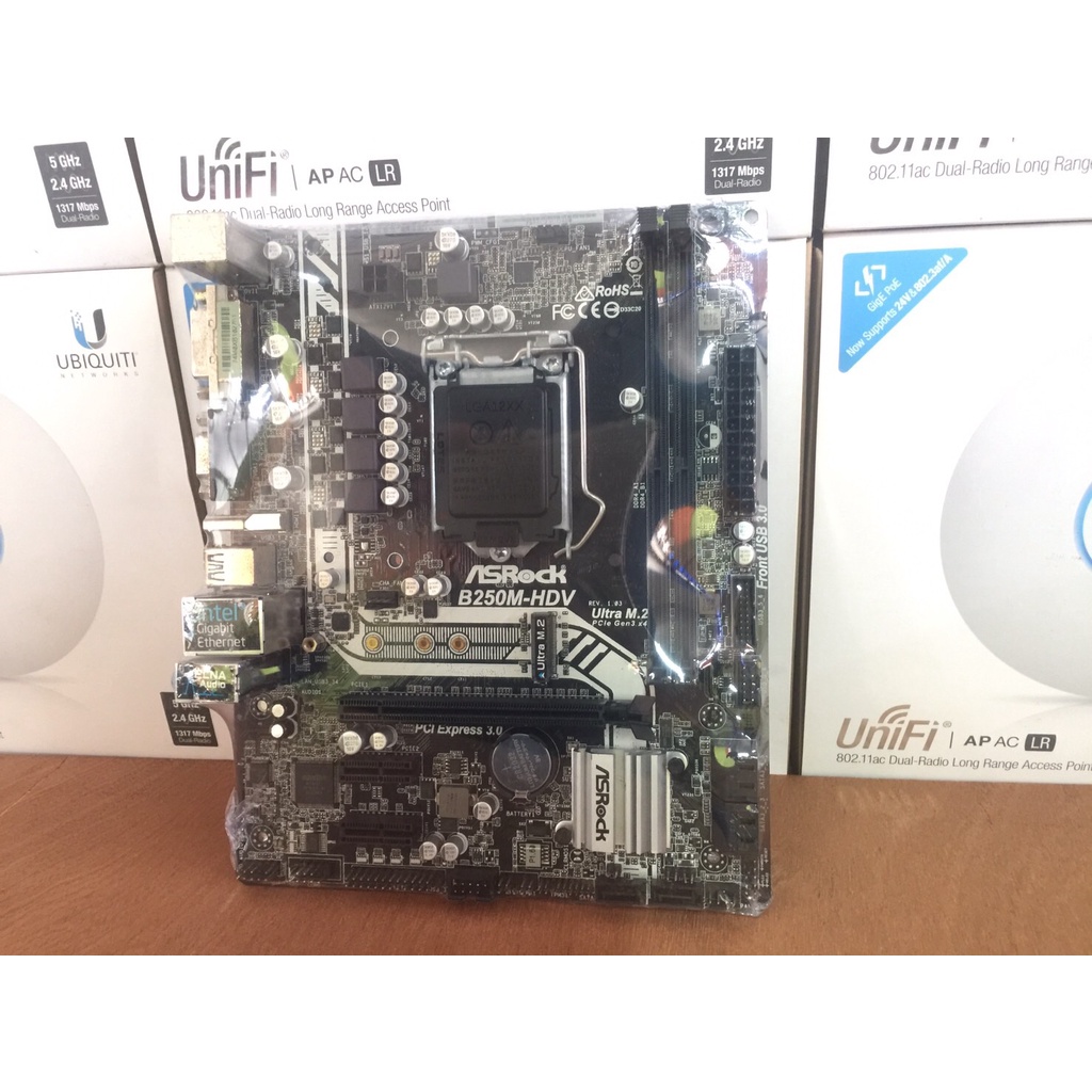 เมนบอร์ด ASRock B250M-HDV Socket 1151 DDR4 สวยๆ No ฝาหลัง (สินค้าส่งเร็ว)