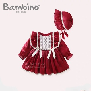 Bambino ชุดเดรสเจ้าหญิง ชุดกระโปรงเด็ก น่ารัก ชุดกระโปรงเดรสเด็ก เสื้อผ้าเด็ก ผ้านุ่ม Girl Dresses