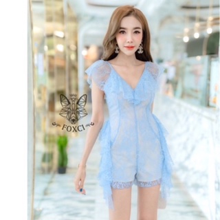 Lace Jumpsuit จั๊มสูทนางฟ้า ผ้าลูกไม้ แต่งระบาย สวยหรู ออกงานได้เลย