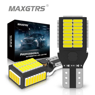 Maxgtrs หลอดไฟเลี้ยวรถยนต์ LED T15 W16W 921 912 สีขาว 54SMD 4014 ไม่มีข้อผิดพลาด 2 ชิ้น