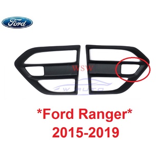 รุ่นมีไฟเลี้ยว ครอบแก้มข้าง สีดำด้าน FORD RANGER 2015-2019 ครอบไฟแก้ม ฟอร์ด เรนเจอร์ ครอบแก้ม ครอบไฟเลี้ยว ครอบไฟ ไฟ