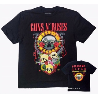 เสื้อวง gun n’ roses เสื้อวงร็อคพรี่เมี่ยมเกรด yokohama japan tour 2017 เสื้อยืด