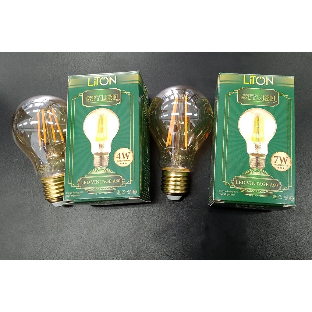 หลอดไฟ LED วินเทจ Liton รุ่น STYLISH ขั้ว E27 ทรง A60 4W