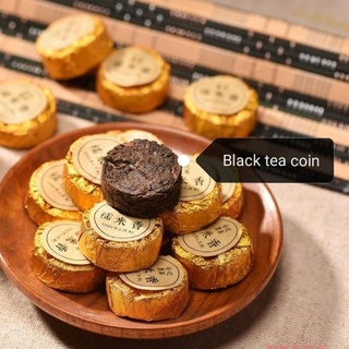 Hunan Anhua Black Tea 2001 Authentic Aged Black Tea Gold Coin 5g