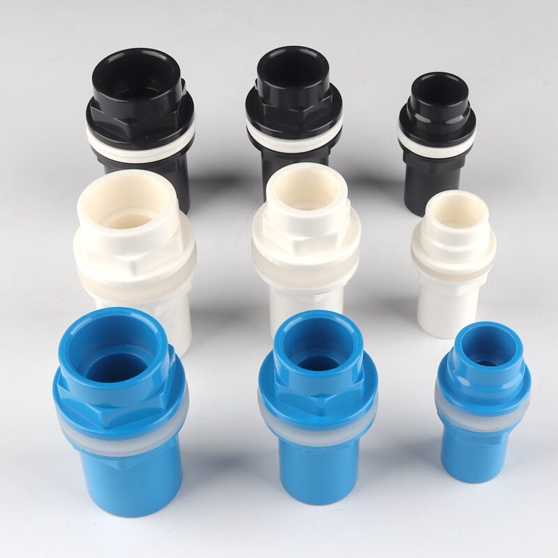 ข้อต่อท่อ PVC สีขาว น้ําเงิน ดํา 20-50 มม. สําหรับตู้ปลา 1 ชิ้น