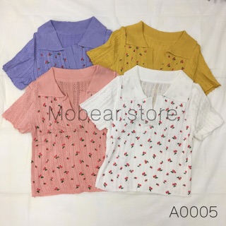 A0005 : Rose Polo Top