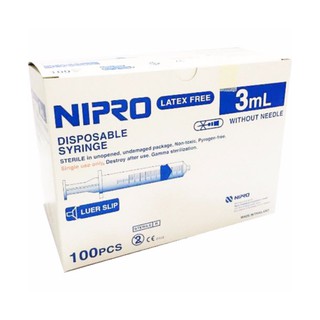 Syringe Nipro 3ml. (1 กล่อง 100 ชิ้น)