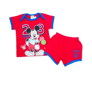 Disney มิกกี้ เมาส์ Mickey Mouse ลิขสิทธิ์แท้!! ชุดเบบี้ 3-24 เดือน แขนสั้น-ขาสั้น