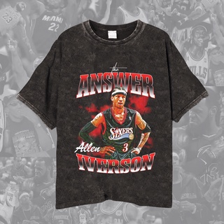 เสื้อยืด พิมพ์ลาย Nba Allen Iverson The Answer Allen Iverson สําหรับผู้ชาย และผู้หญิงS-5XL