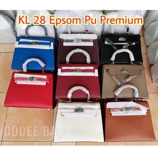 กระเป๋าทรง KL Epsom PU 28 cm. แถม 1 สายปรับระดับได้