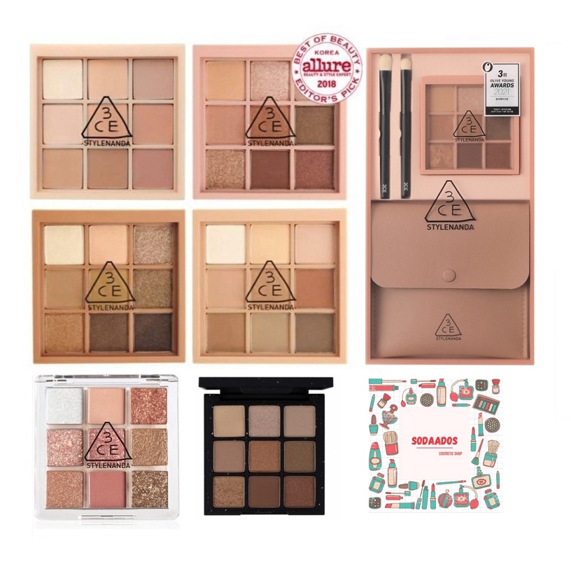 3CE Mood Recipe Multi Eye Color Palette (Overtake, Auto Focus, Dry Bouquet, Mystic Moods, Dear Nude,