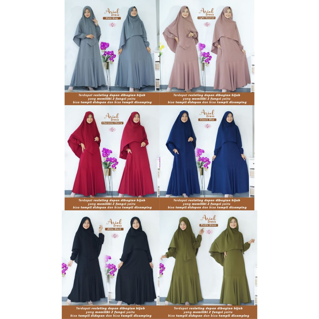 Ariel ชุดเดรส พร้อม KHIMAR 1 ชุด