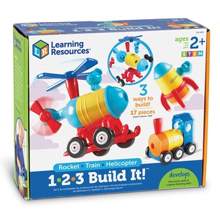 [พร้อมส่ง!!!] 1-2-3 Build It! Rocket-Train-Helicopter ของเล่น แปลงร่างเป็น รถไฟ จรวด เฮลิคอปเตอร์ (Learning Resources)