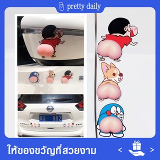 【Prettydaily】 สติ๊กเกอร์ซิลิโคนกันกระแทก ติดประตูรถหรือบ้าน  ป้องกันรอยขีดข่วน สีสดใหม่ยาวนาน