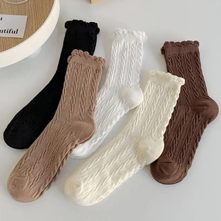[พร้อมส่ง] ถุงเท้า สีน้ําตาล สําหรับผู้หญิงชาวมุสลิม 1 คู่