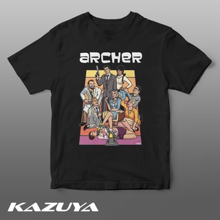 แขนสั้นcrew neckเสื้อยืด พิมพ์ลายโปสเตอร์ทีวี Kazuya DV-0118 ArcherS-XXXXL